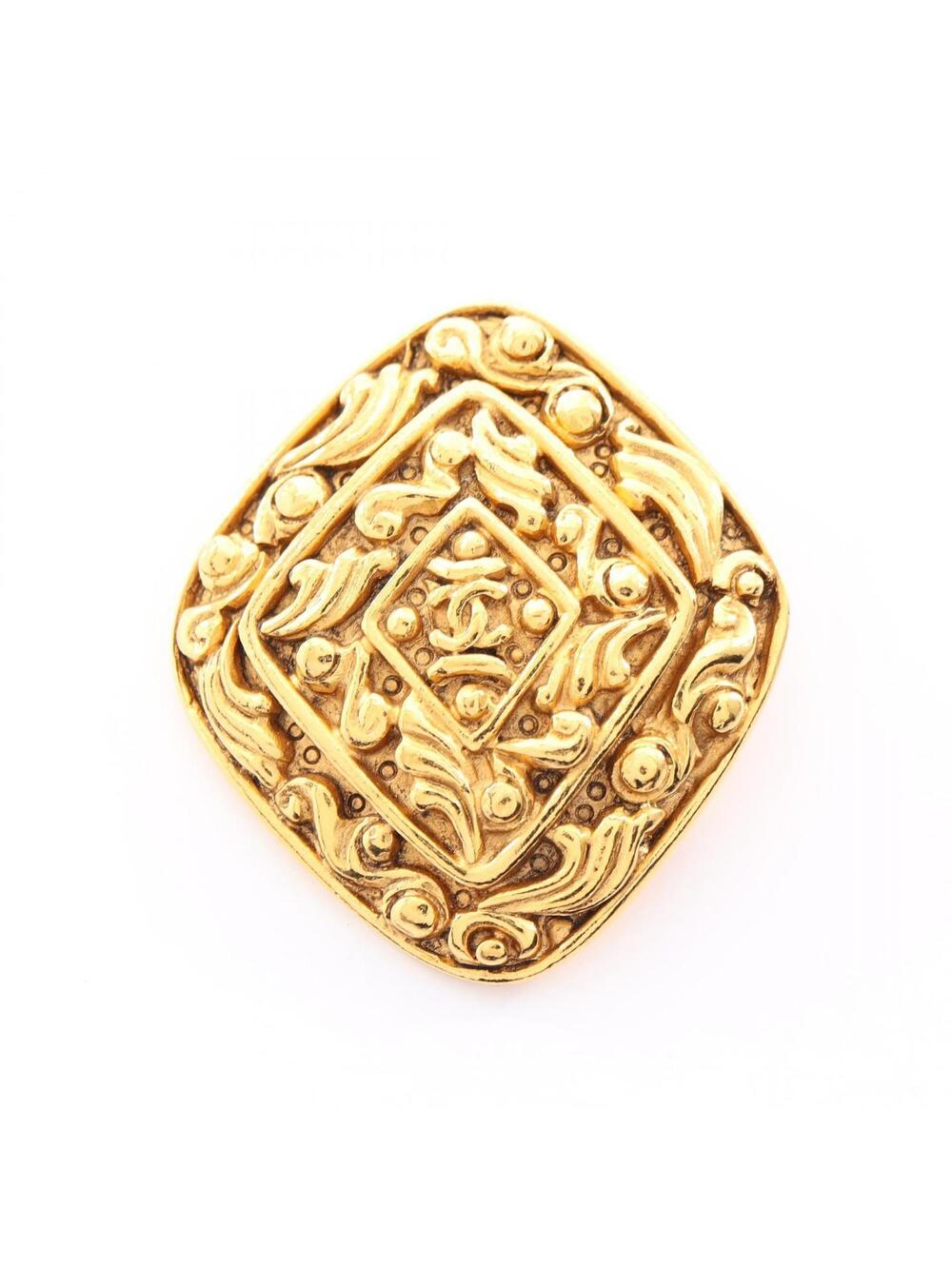 Chanel Coco Mark Arabesque Brooch Gold #295926C64B